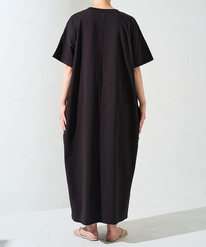 牛仔布 口袋 短袖 連衣裙【限定推出】