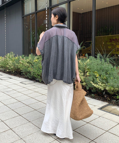【收藏總選舉】天絲牛仔布拼接襯衫