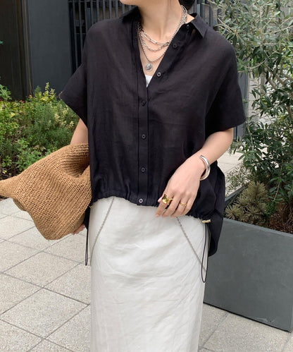 【最愛總選舉】亞麻材質法式襯衫
