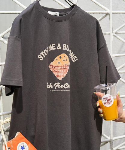 YEH冰淇淋前標半袖T恤