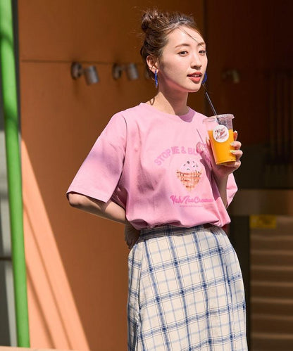 YEH冰淇淋前標半袖T恤