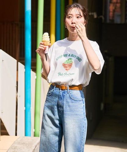 YEH冰淇淋前標半袖T恤