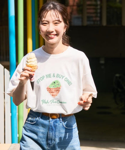 YEH冰淇淋前標半袖T恤