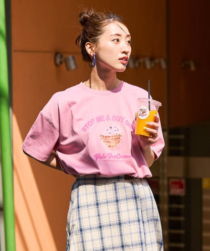 YEH冰淇淋前標半袖T恤