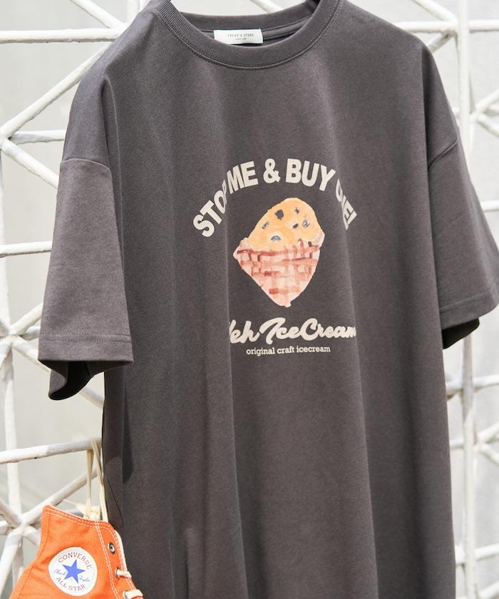 YEH冰淇淋前標半袖T恤