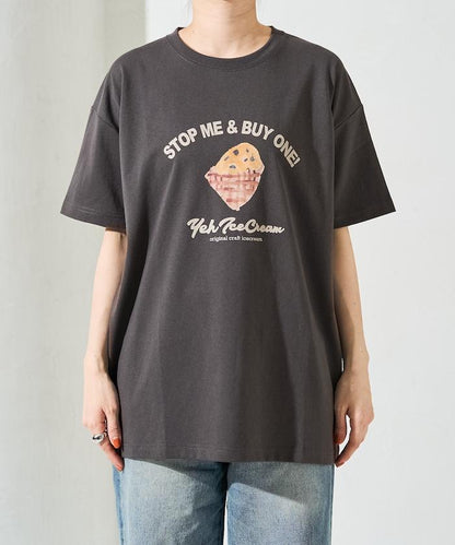 YEH冰淇淋前標半袖T恤