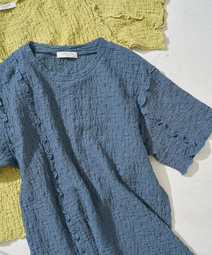 剪裁蓬鬆泡泡蜜瓜設計T恤