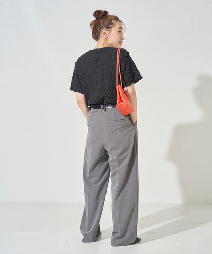 剪裁蓬鬆泡泡蜜瓜設計T恤