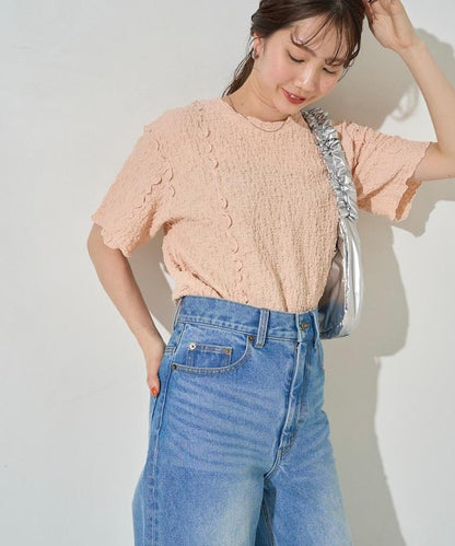 剪裁蓬鬆泡泡蜜瓜設計T恤