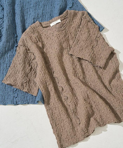 剪裁蓬鬆泡泡蜜瓜設計T恤