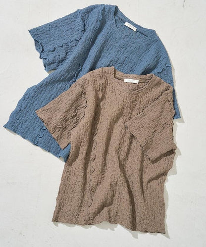 剪裁蓬鬆泡泡蜜瓜設計T恤