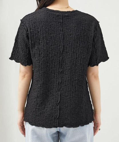 剪裁蓬鬆泡泡蜜瓜設計T恤