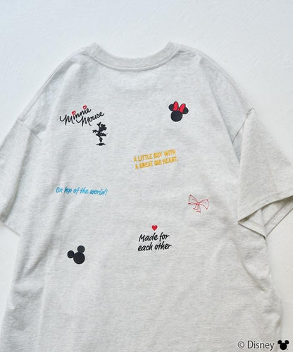 聯名/米老鼠/米奇老鼠 分散 刺繡 短袖 T恤