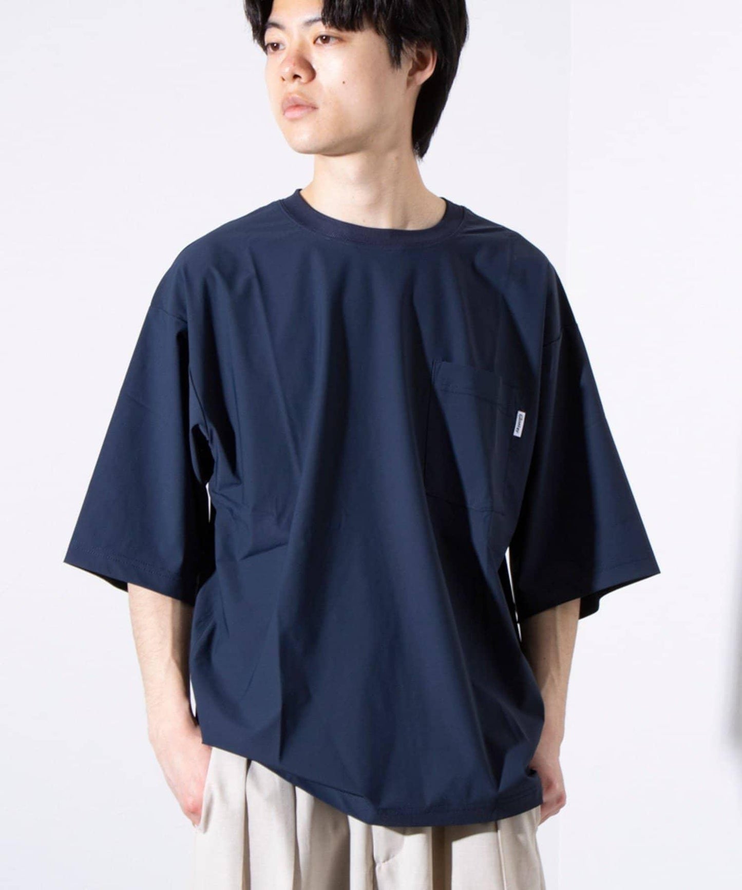 【GLOSTER】N/PU 接觸冷感 清涼超大T恤 口袋T