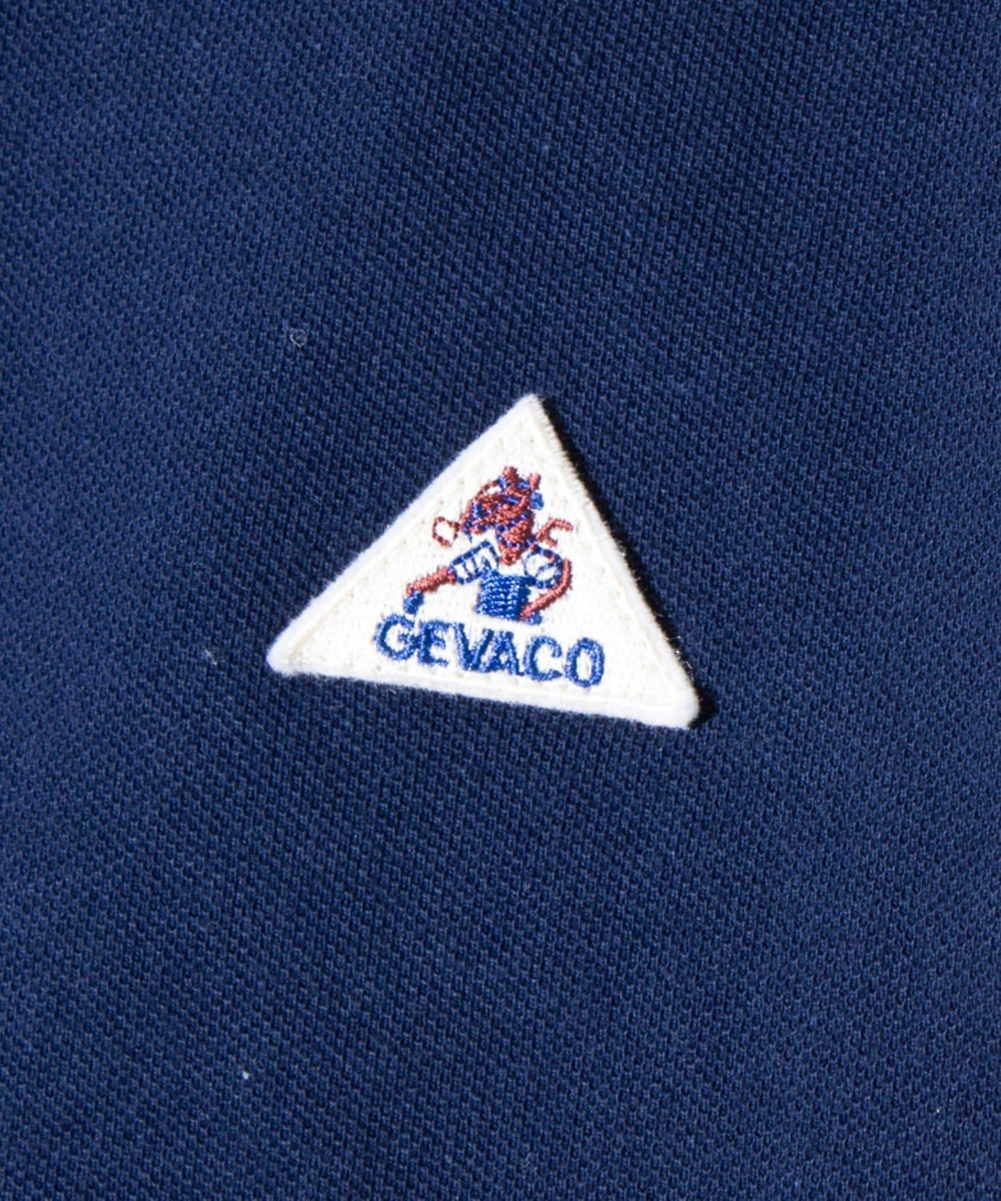 【GEVACO】一點小徽章 短袖條紋polo衫