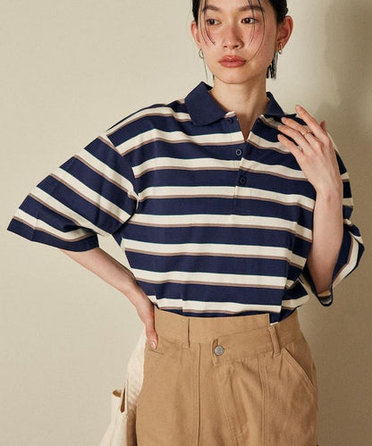 多色條紋Polo衫