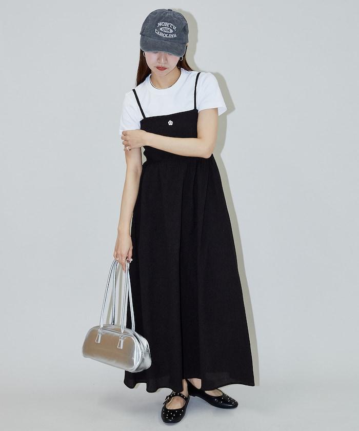 一點刺繡 柳葉 女士吊帶連衣裙 限定推出