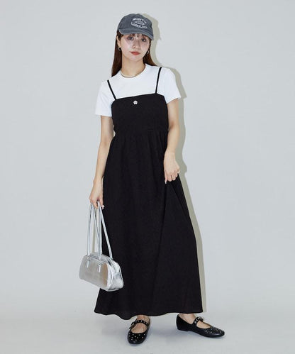 一點刺繡 柳葉 女士吊帶連衣裙 限定推出