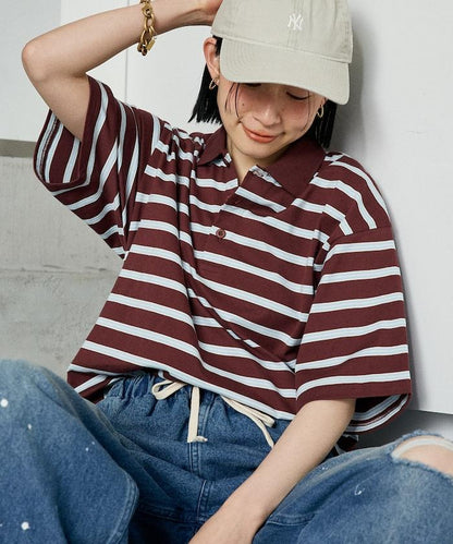 多色條紋Polo衫