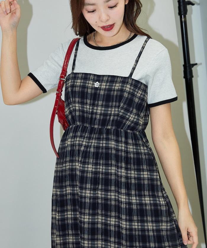 一點刺繡 柳葉 女士吊帶連衣裙 限定推出