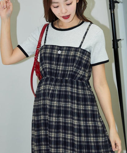 一點刺繡 柳葉 女士吊帶連衣裙 限定推出