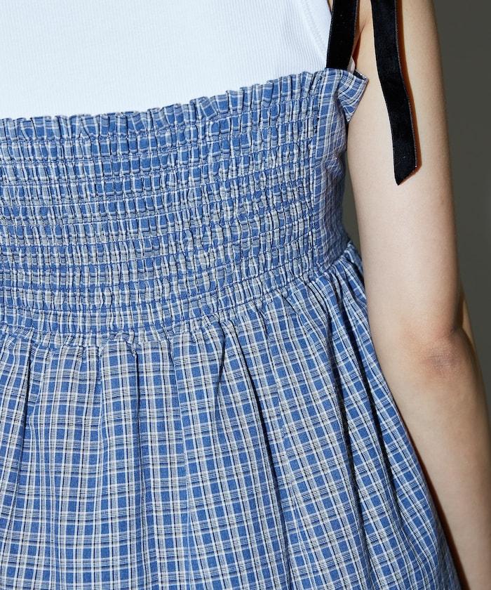 絨帶 迷你 吊帶連衣裙 限定推出