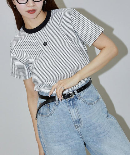 一點刺繡logo T恤