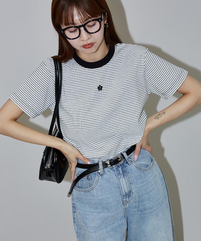 一點刺繡logo T恤