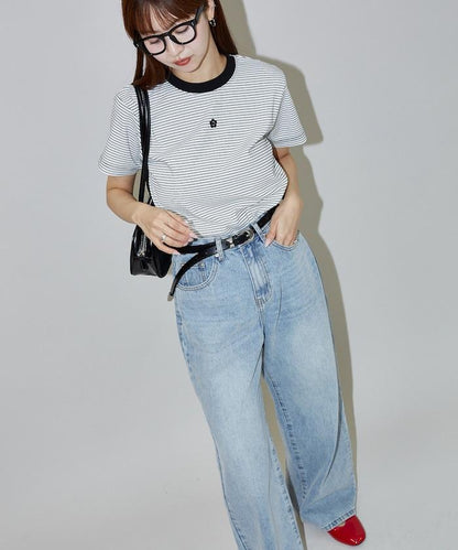 一點刺繡logo T恤