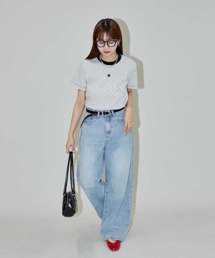 一點刺繡logo T恤