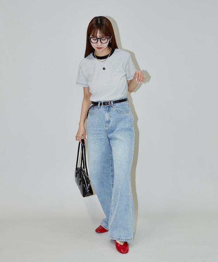 一點刺繡logo T恤