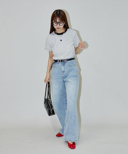 一點刺繡logo T恤