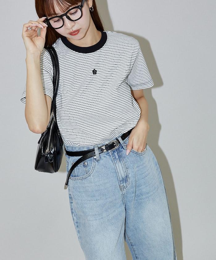 一點刺繡logo T恤