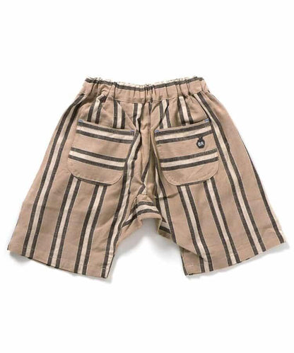 條紋折褶七分褲