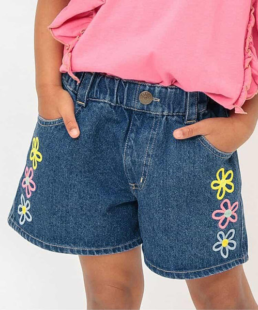 刺繡牛仔短褲