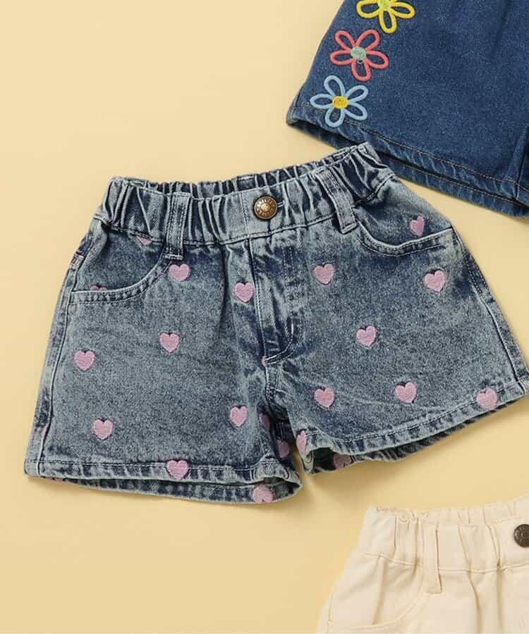 刺繡牛仔短褲