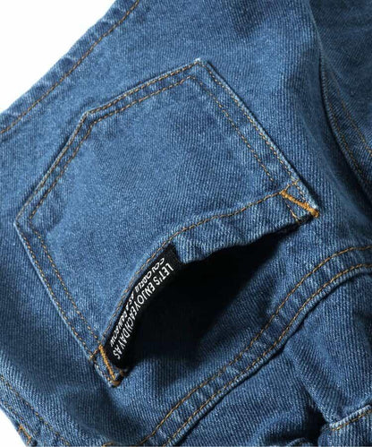 刺繡牛仔短褲
