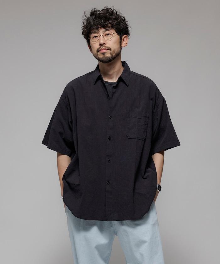 聯名重 折皺加工 舒適版型 常規領口 短袖襯衫
