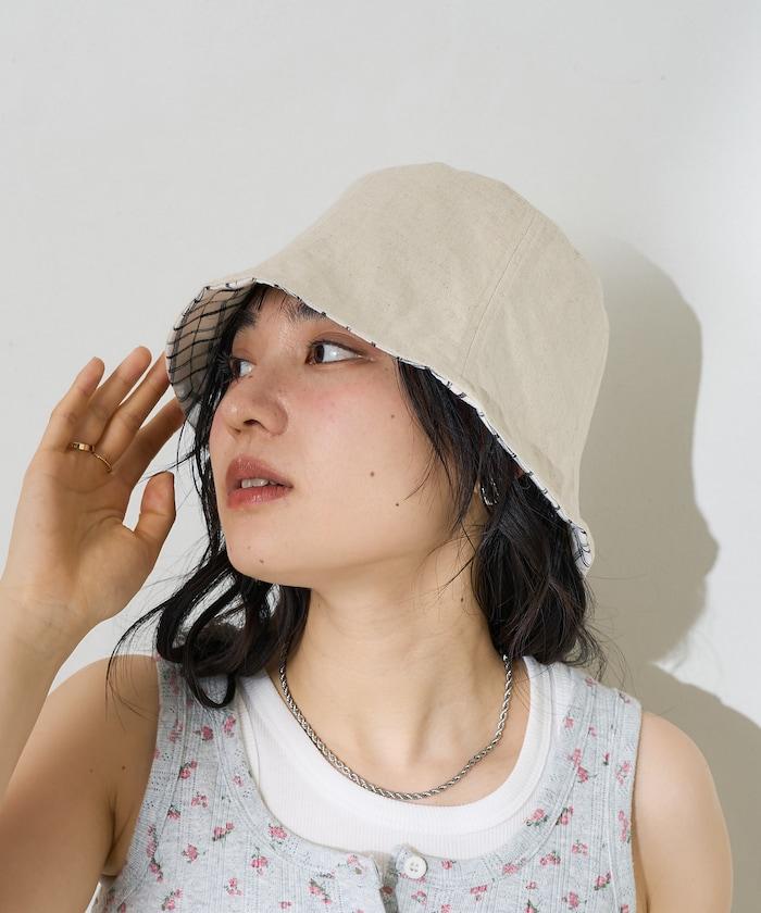 格紋 可反穿帽