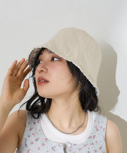 格紋 可反穿帽