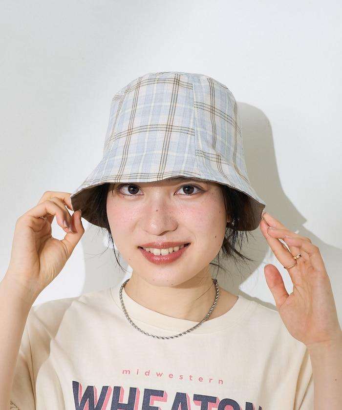 格紋 可反穿帽