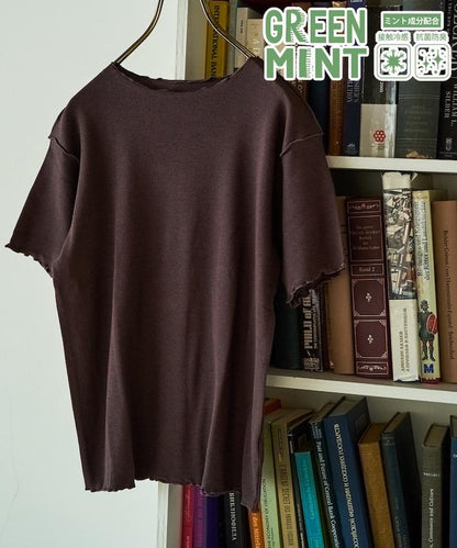 薄荷色親膚舒適圓領短袖T恤