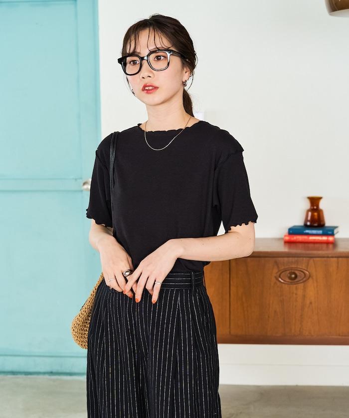 薄荷色親膚舒適圓領短袖T恤