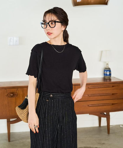 薄荷色親膚舒適圓領短袖T恤