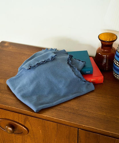 薄荷色親膚舒適圓領短袖T恤