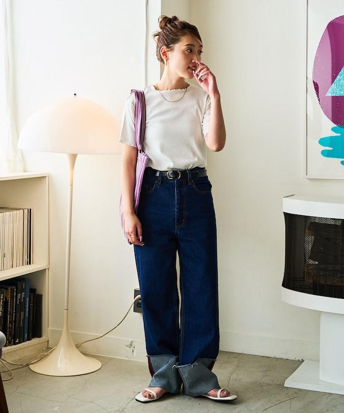 薄荷色親膚舒適圓領短袖T恤