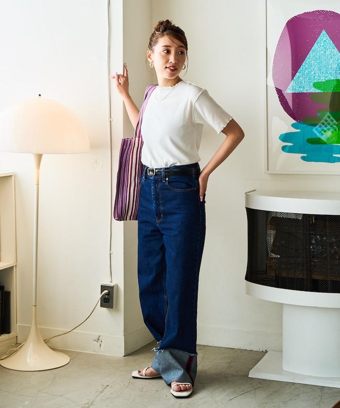 薄荷色親膚舒適圓領短袖T恤