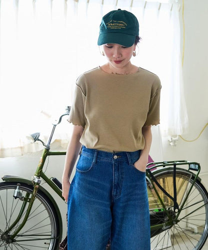 薄荷色親膚舒適圓領短袖T恤