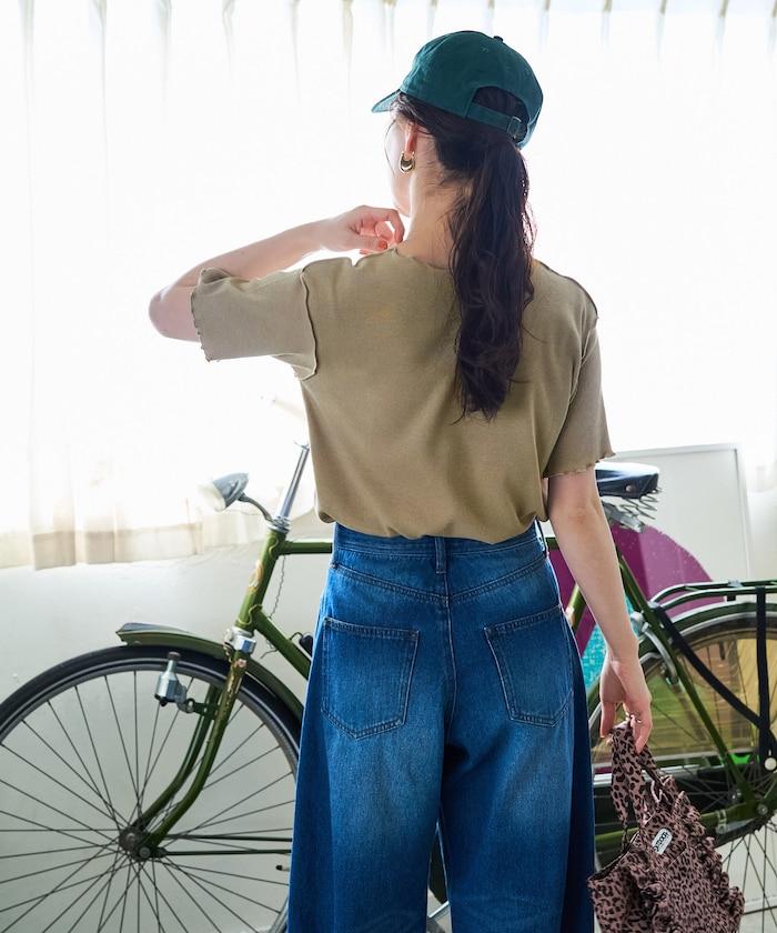 薄荷色親膚舒適圓領短袖T恤