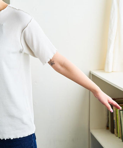 薄荷色親膚舒適圓領短袖T恤